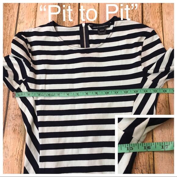 French Connection Summer Striped Dress - Green/Blue - 6 - Picture 6 of 14